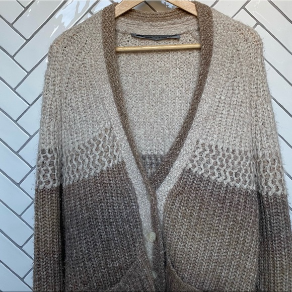 Raquel Allegra merino wool distressed cardigan - Picture 3 of 10